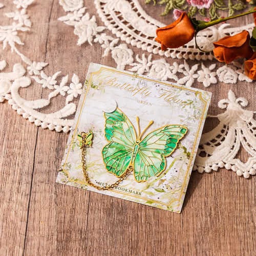 Renkli Kelebek Metal Kitap Ayracı