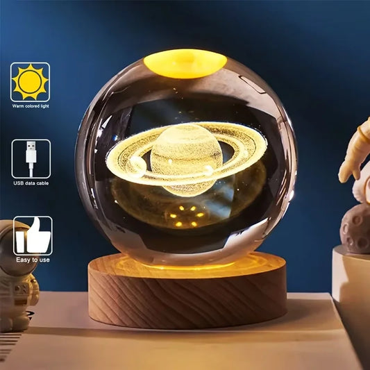 Kristal Küre LED Gece Lambası