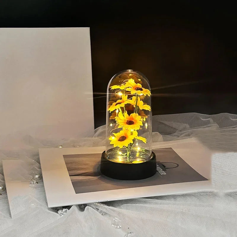 Ledli Yapay Ayçiçeği Hediyelik