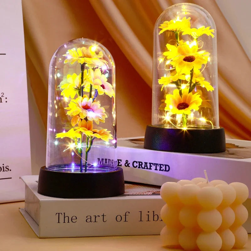 Ledli Yapay Ayçiçeği Hediyelik