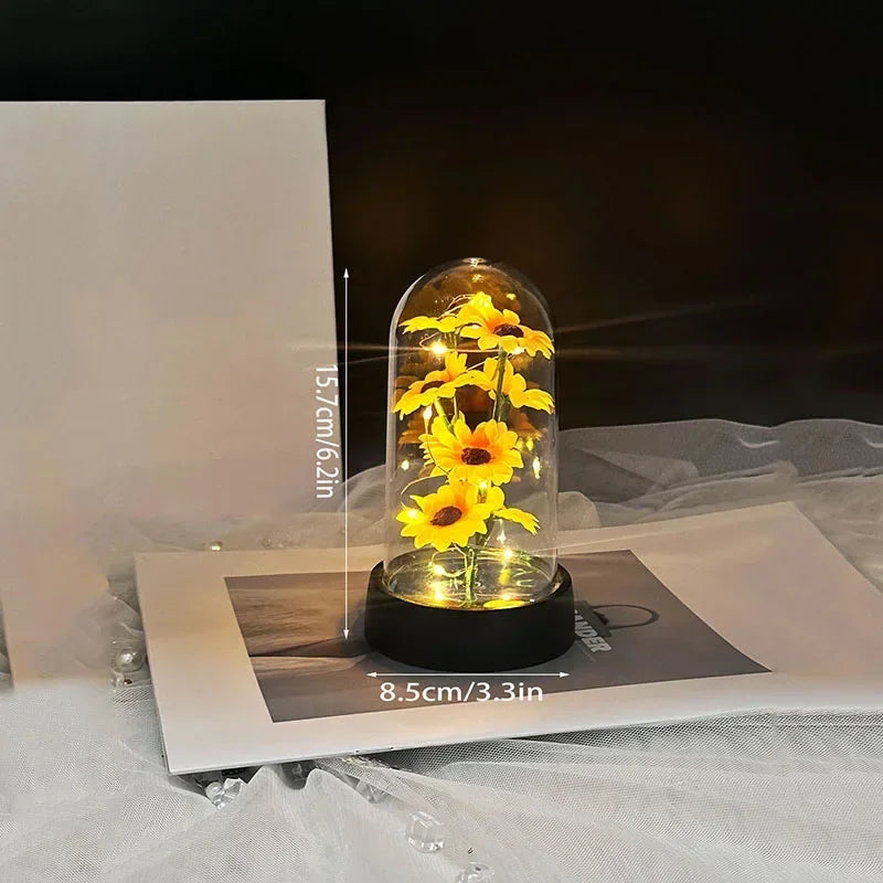 Ledli Yapay Ayçiçeği Hediyelik